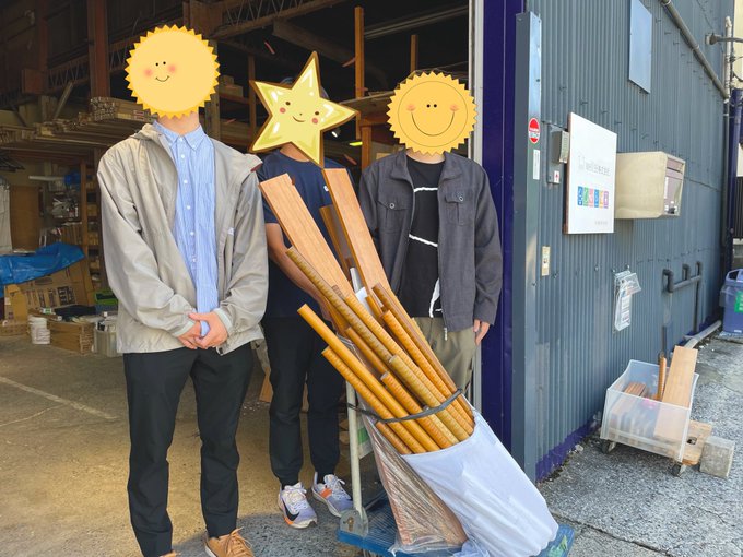 木材の端材お渡し 東京学芸大学の学生さん（木育）