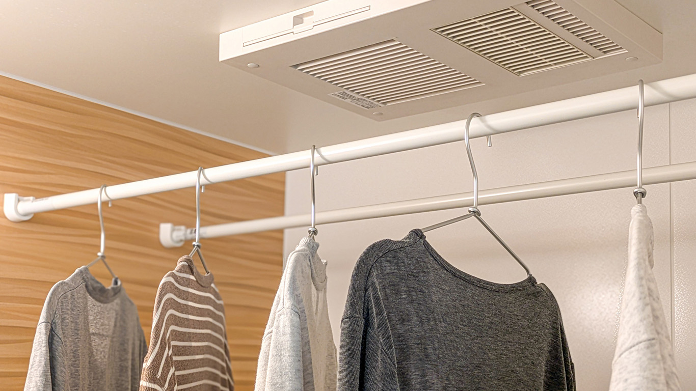 浴室乾燥機で花粉を持ち込まない