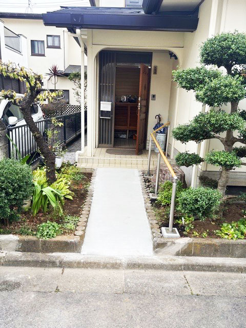 外構スロープ施工後