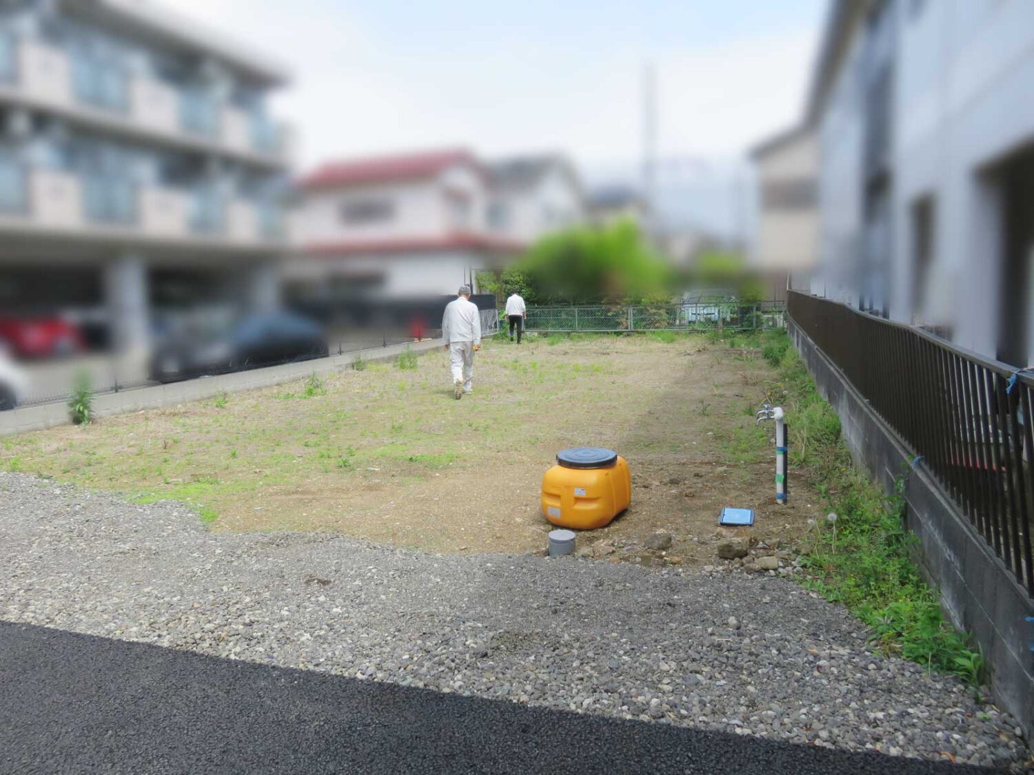 現調。敷地確認の現場からお送りします。
