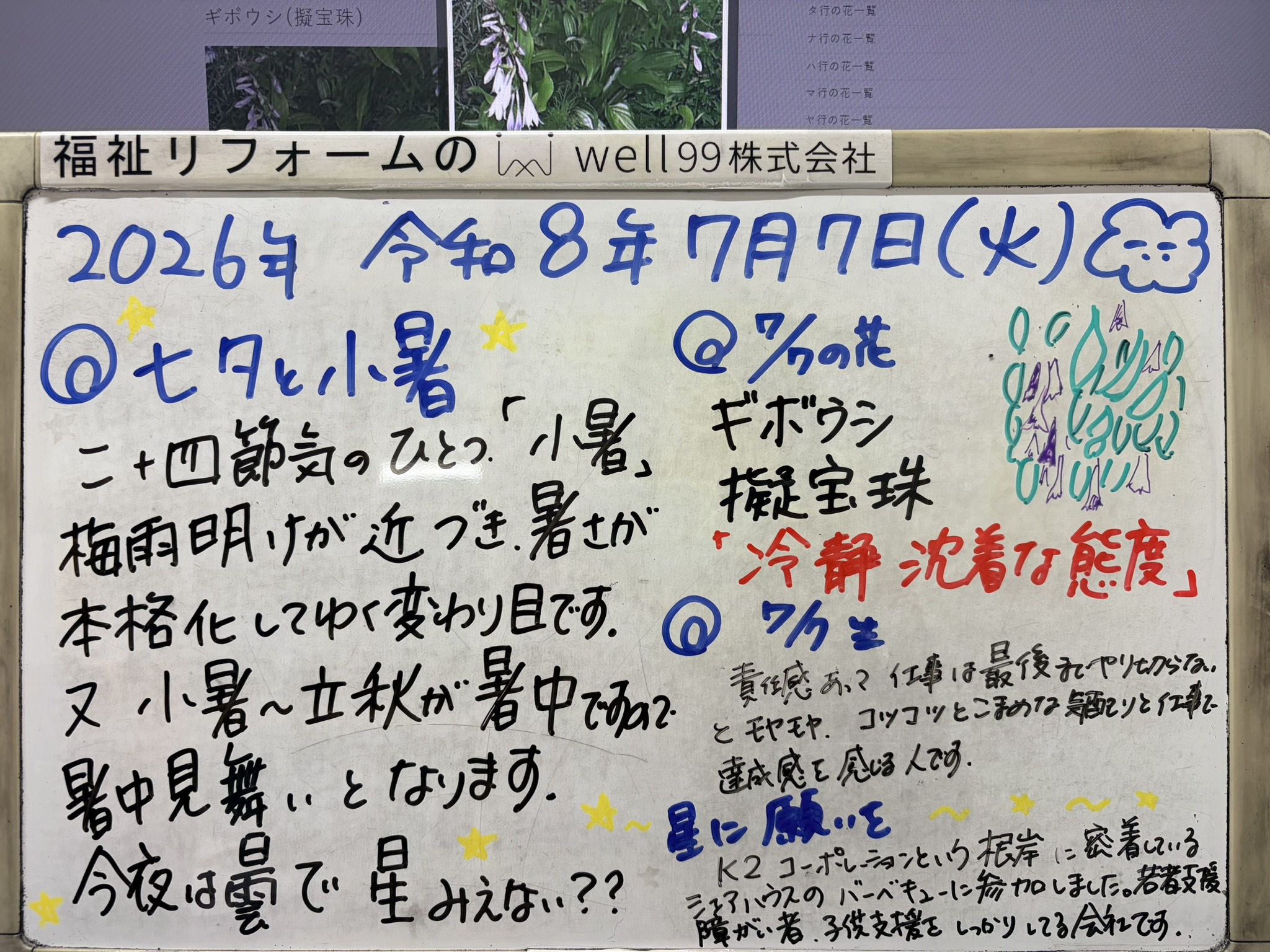 2026.07.07小暑と七夕　well99株式会社
